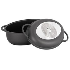 Aluguss Bräter 39x25x18 cm – Bräter antihaft, hochwertiger Alugussbräter