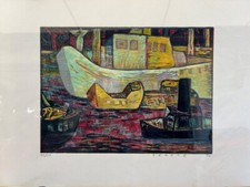 Farbholzschnitt „Bugsier PI“ 45/50 von Esteban FEKETE