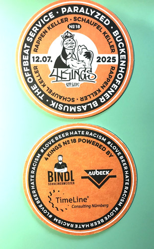 Werbe bierdeckel 4 kings - bierdeckel,