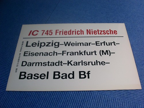 Zuglaufschild 745 - zuglaufschild, ic