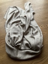 Original LOUIS VUITTON Halstuch Tuch Cremefarbe Beige ? Seide Wolle