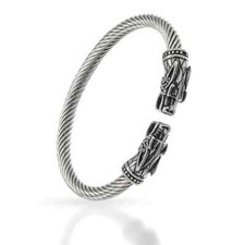 keltische Wolfsköpfe Armreif