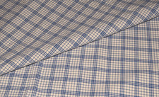2 Antike Alte Kopfkissen Bezüge Kissenbezüge blau kariert Motiv (13427)