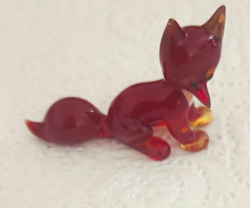 Dekorative glasfigur fuchs als - dekorative,