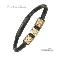 Damen Leder-Armband geflochten