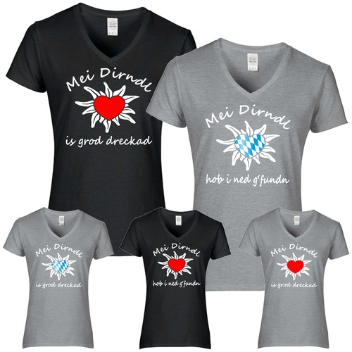 Shirt mei dirndl edelweiß - shirt,