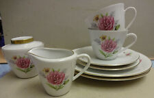  Kaffeegedeck rosa Blume für