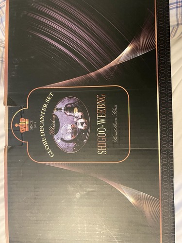 Whiskey set globe decanter - set,