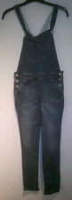 Blaue Jeans-Latzhose mit