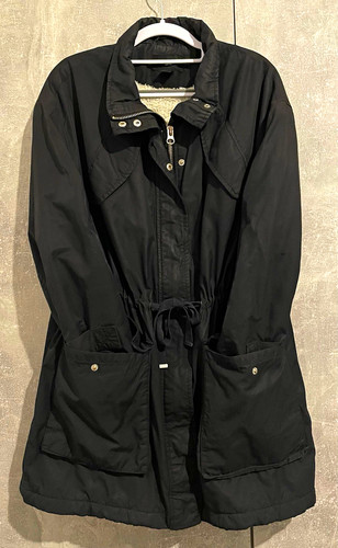 Damen parka mantel schwarz - mantel,