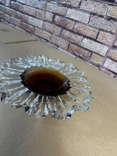 HUMPPILA 'Sunflower' Glasschale Eisglas Finnland Pertti Santalahti 70er Schale