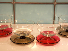 4 antik Eis Becher Dessert