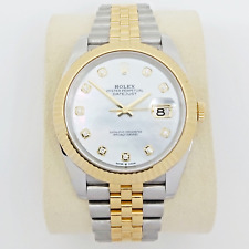 1 Armbanduhr Stahl/Gold Rolex Datejust, 41mm, Permutt-Diamanten-Zifferblattt