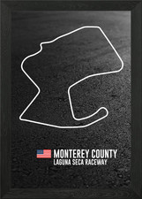 Laguna Seca Rennbahn Gerahmtes