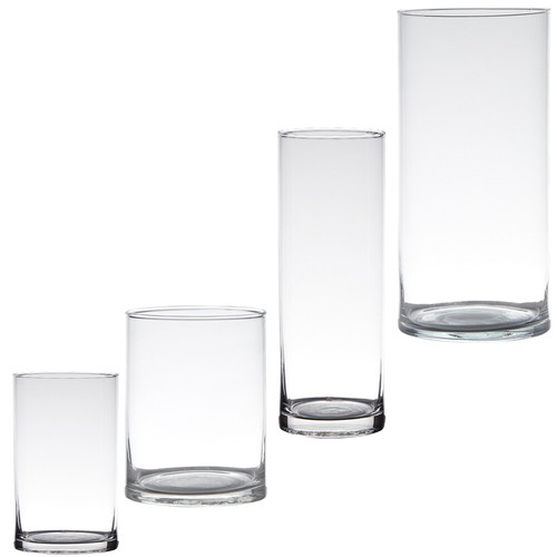 Glas vasen zylinderförmig - glas,