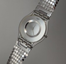 Swatch Skin SFK103A PAVED IN SILVER Damenuhr Vintage 1999