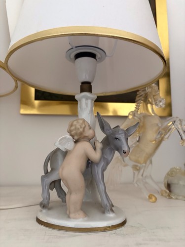 Porzellan tischlampen putto - porzellan,