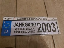 Albatros Namensschild Jahrgang