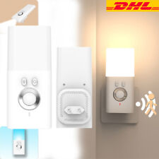 LED Nachtlicht mit Bewegungsmelder Steckdose Treppen-Leuchte Notlicht Lampe DE