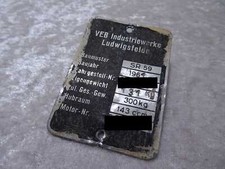 DDR original Typenschild Simson SR 59 Vintage 1961 - DEFEKT für Bastler