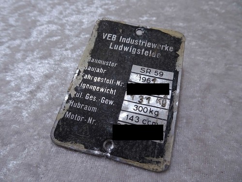 Ddr original typenschild - ddr,