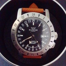 GLYCINE AIRMAN Pilotenuhr Pilotswatch 46 mm 3820 Worldtimer 24h ETA 2893-2