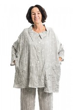 Champagne Horatio Jacke mit Flechtungen Gr. onesize hellgrau/ecrue gemustert Vis