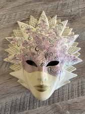 Venezianische Maske sehr schön… in Venedig handbemalt rosa/gold Deko