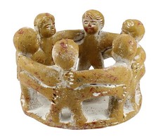 Budawi® Freundeskreis aus Ton mit 6 Figuren Handarbeit aus Mexiko gelb