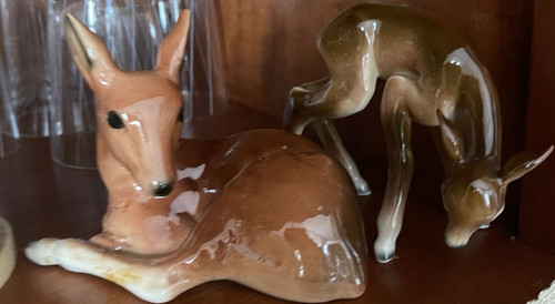 2er set keramik reh figuren - set,