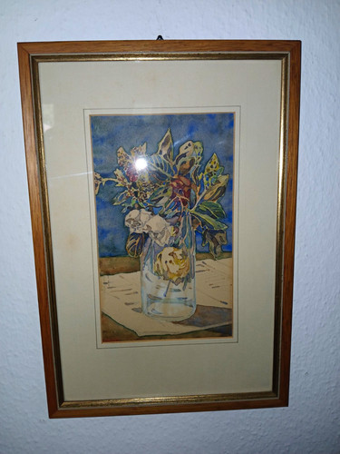 Gerahmtes blumenbild vertikal - blumenbild,