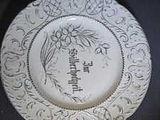 Alter Teller zur Silberhochzeit  Porzellan