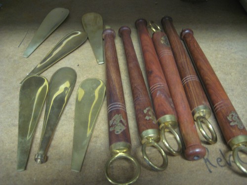 Schuhlöffel aus holz und - 6x,