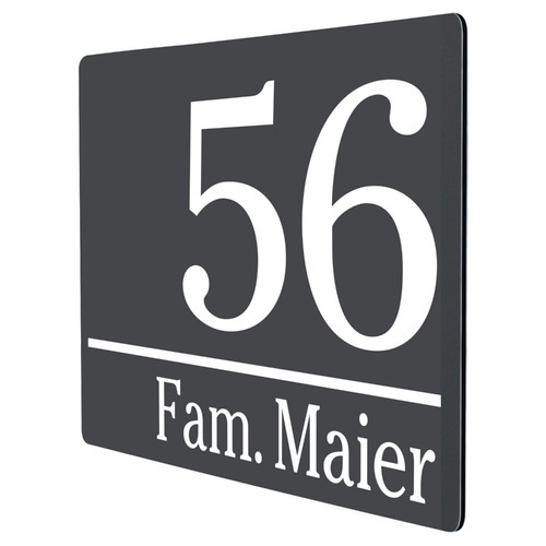 Hausnummernschild anthrazit - hausnummernschild,
