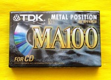 1x TDK MA 100 METAL Long Play Cassette Tape 1997-2001 + OVP + SEALED +
