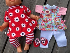 Puppenkleidung handmade für my first Baby Puppen Gr. 36-38 cm Kleid + Leggings