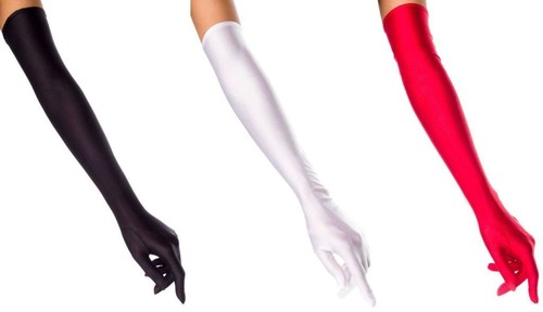 Satin handschuhe extra lang - satin,