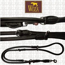 WOZA Rundgenähte Hundeleine Lederleine Vollleder Handgenäht Soft Rindnappa LRS2Y