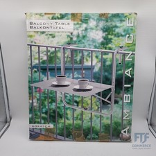 Ambiance Balkontisch 60x40cm Blau, Tischplatte klappbar und 4-Fach höhe... KF150