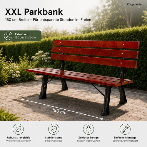 Stabile und massive - , parkbank