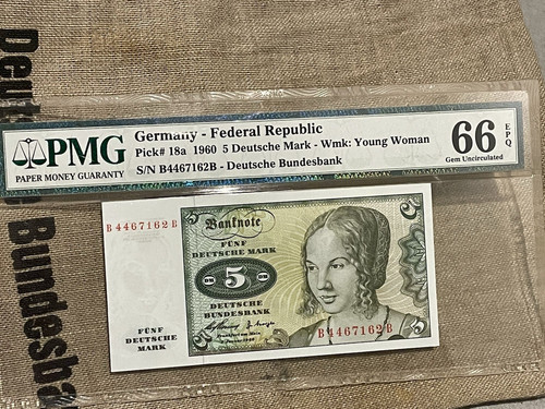 Deutsche mark geldschein - 5, mark 