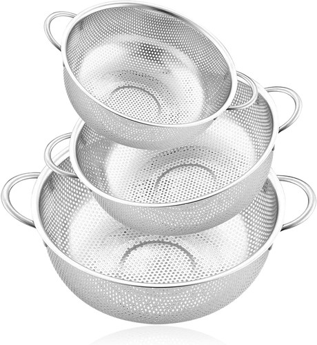 3er set edelstahlsieb - set,