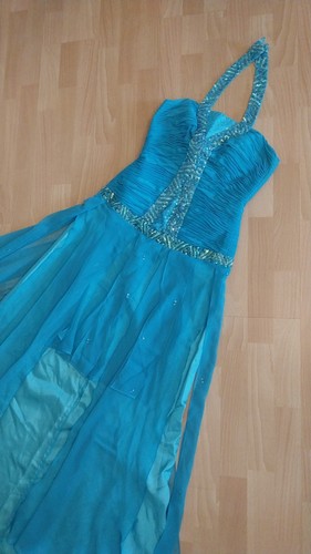 Abendkleid türkis blau - abendkleid,