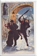 KÜNSTLERKARTE , GRUSS VOM KRAMPUS , SIG. HARTMANN , 1918