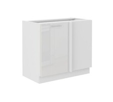 Lara Eckunterschrank 105 cm Weiß Hochglanz Küchenzeile Küchenblock Küche