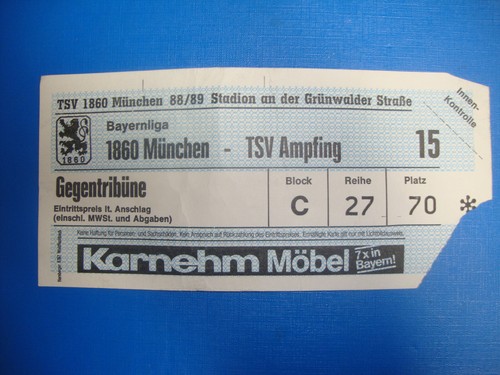 Ticket 1860 münchen - 1860, tsv