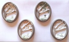 Heine Studio Keramik 4 Jahreszeiten Fliesen West Germany Vintage Handgefertigt