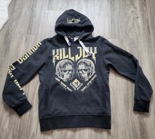 ??Yakuza Premium Hoodie Herren Gr. L Kapuzenpullover grau mit Print ??