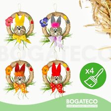 Osterkranz mit Hase aus Stroh