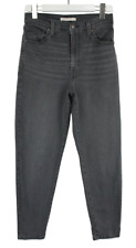 Levi's High Waisted Mom Jeans Damen W29/L29 Stretch Zip Neu Whiskers Grau